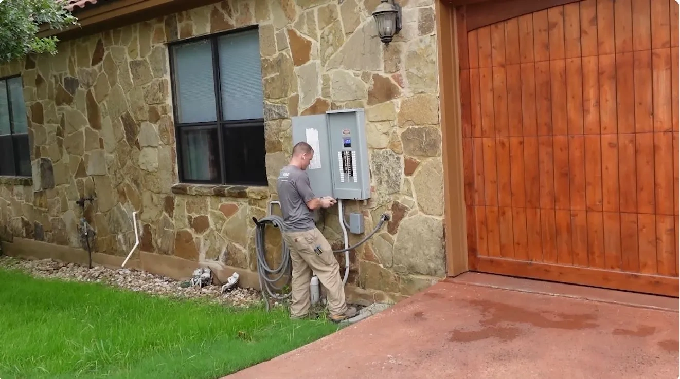 Licensed electrician performing electrical panel service on a Twin Falls Idaho home — Tervano Electric